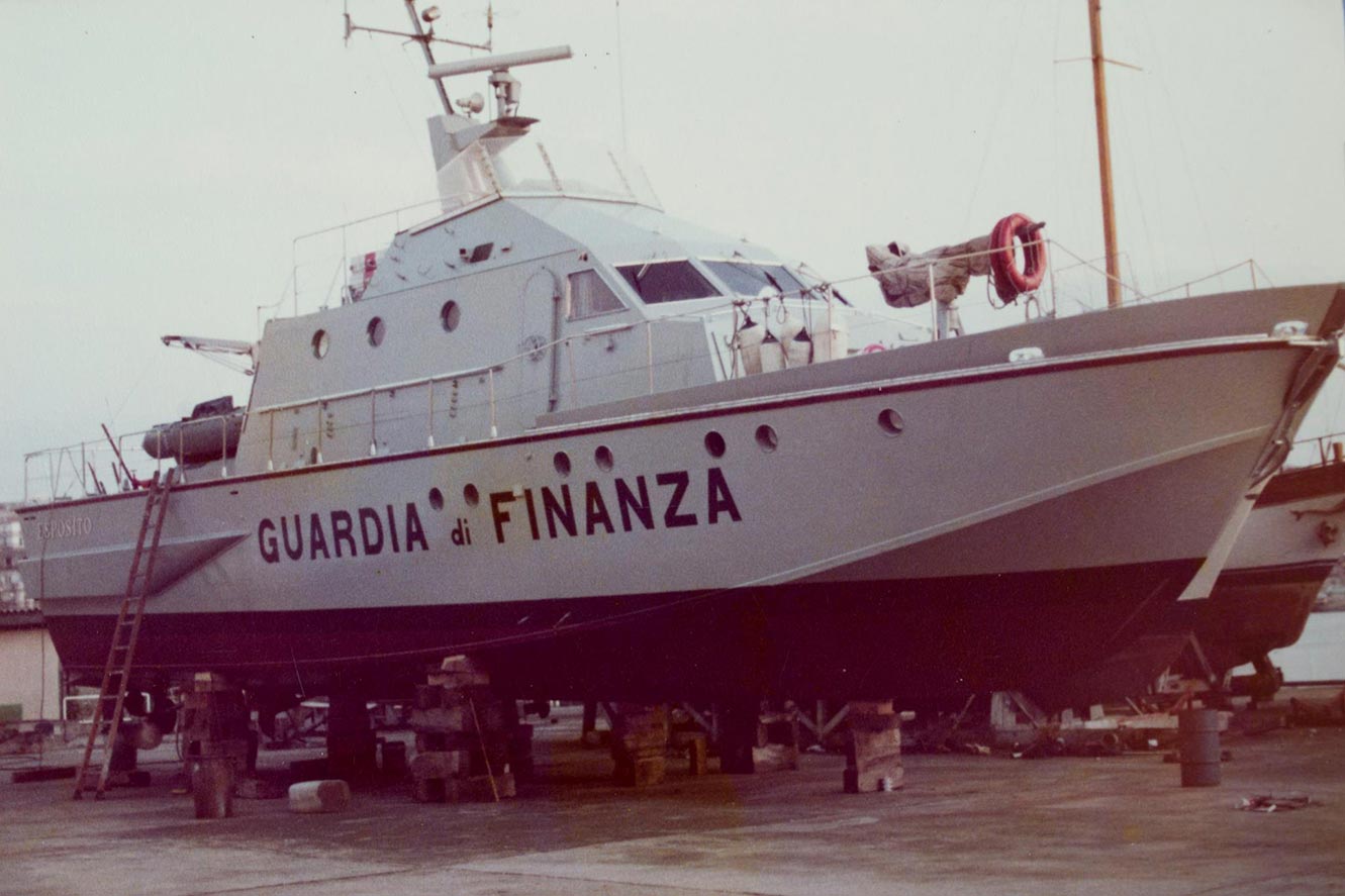Esposito в 1979 на верфи Cantieri Navali Maglietta в Поццуоли
