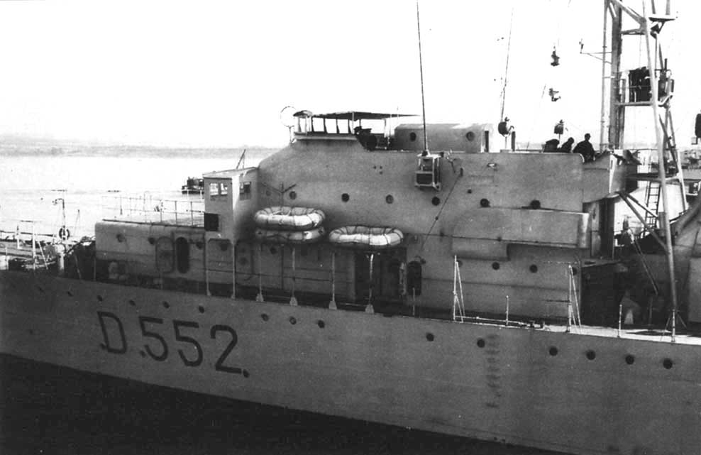 Штабной корабль D 552 Grecale в 1960